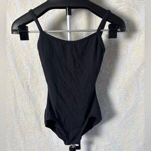 Capezio Black Bodysuit Built-In Bra